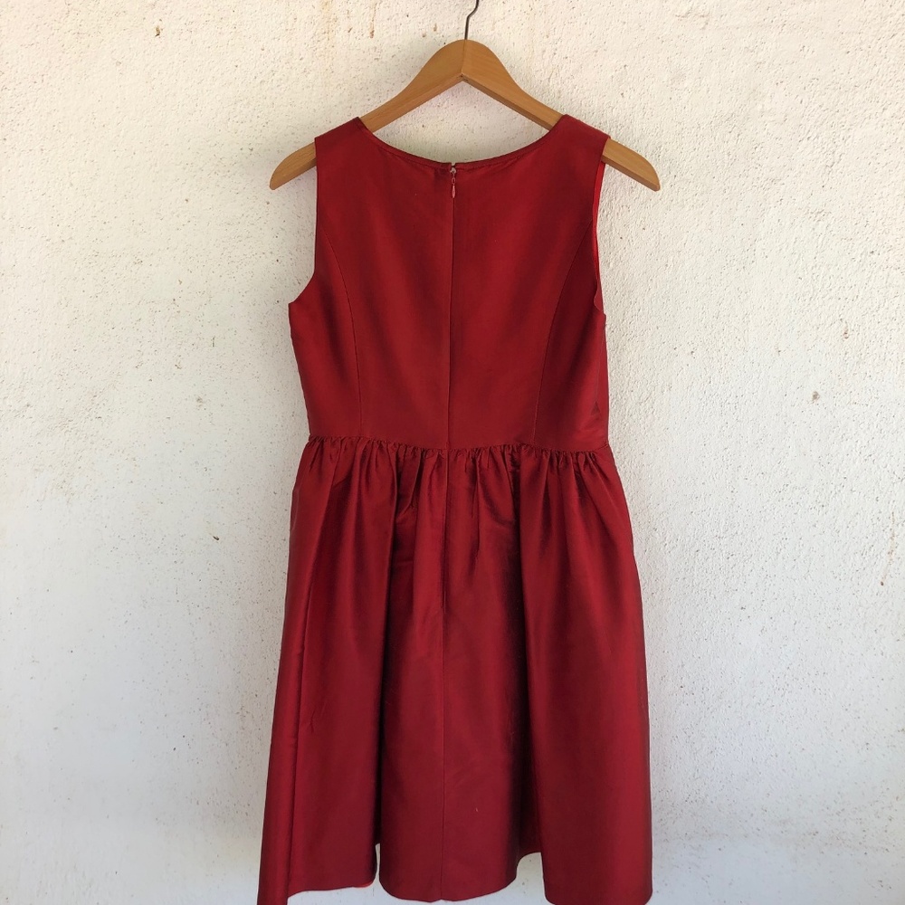 KENSIE red silk dress S - Picture 2 of 4
